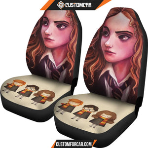 Harry Potter Car Seat Covers | Hermione Face Beauty Cheetah Artwork Seat Covers R021906 DECORINCAR 4
