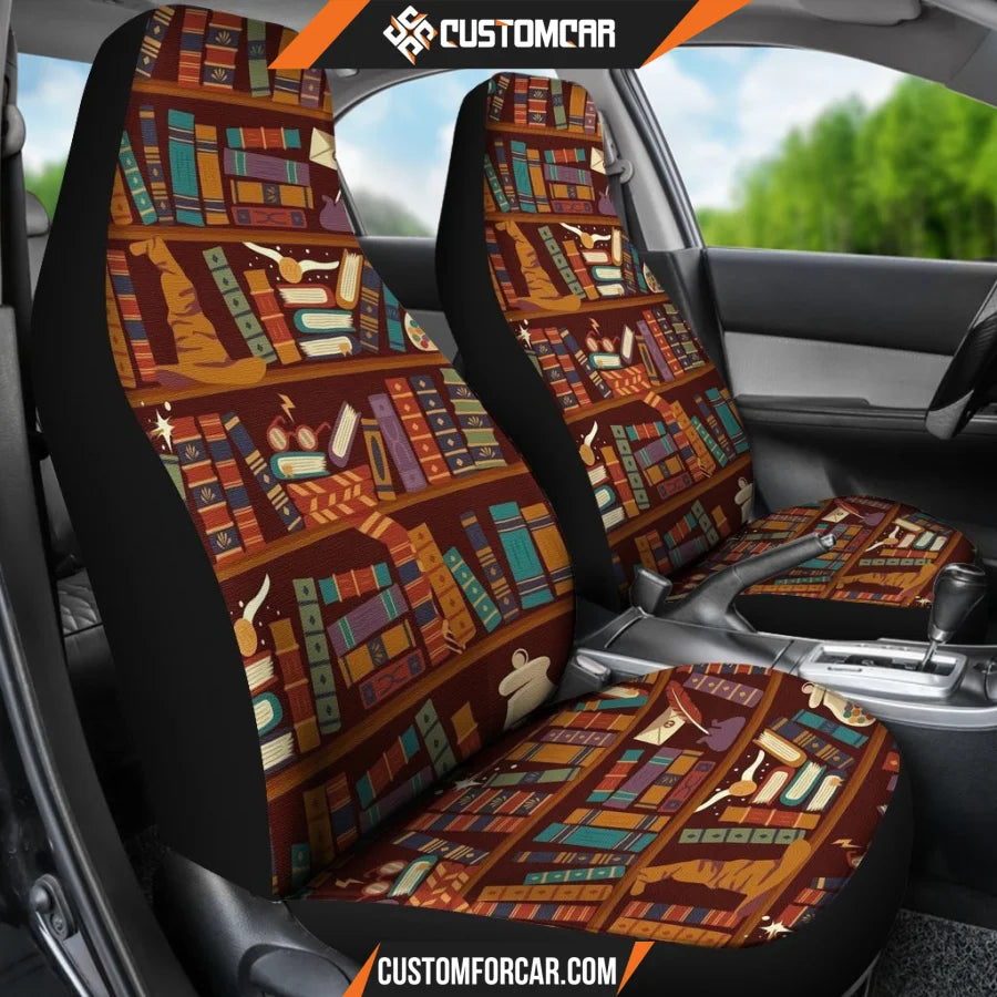 Harry Potter Car Seat Covers | Hogwarts Bookshelf Seat Covers R011610 DECORINCAR 3