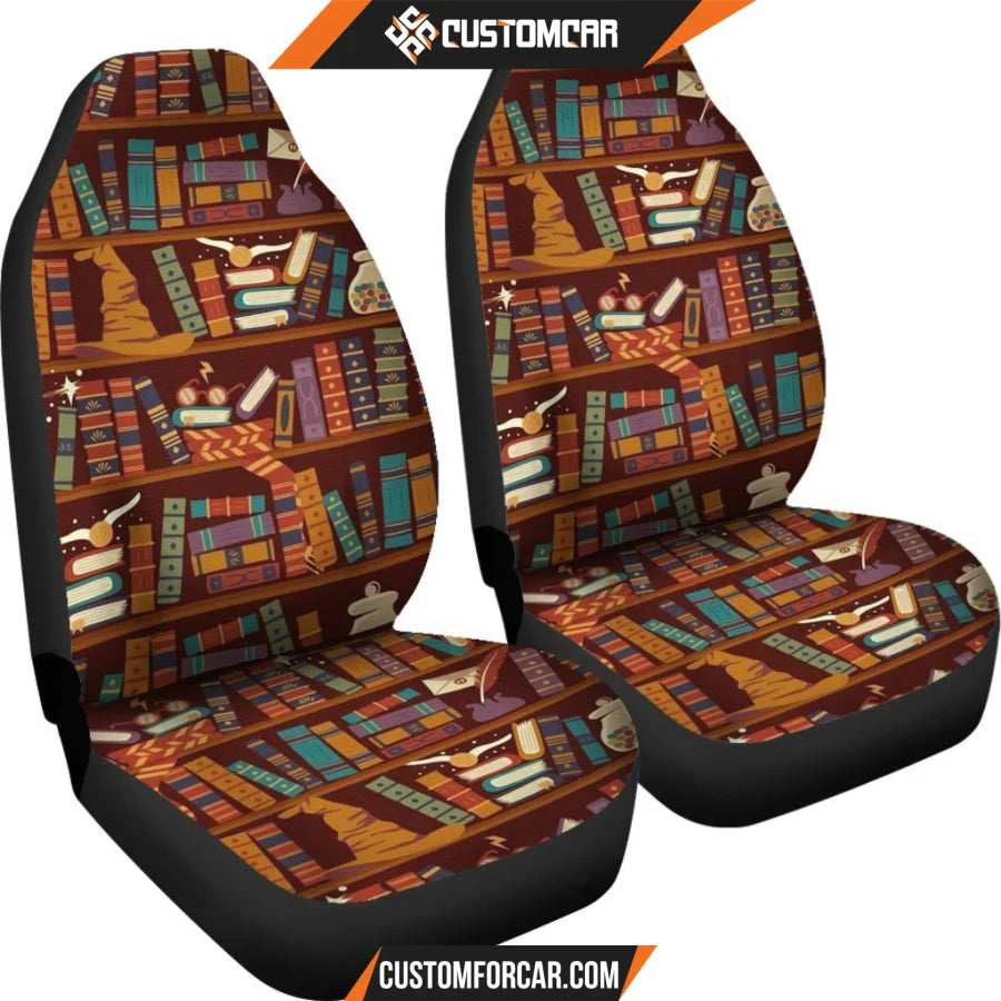 Harry Potter Car Seat Covers | Hogwarts Bookshelf Seat Covers R011610 DECORINCAR 4
