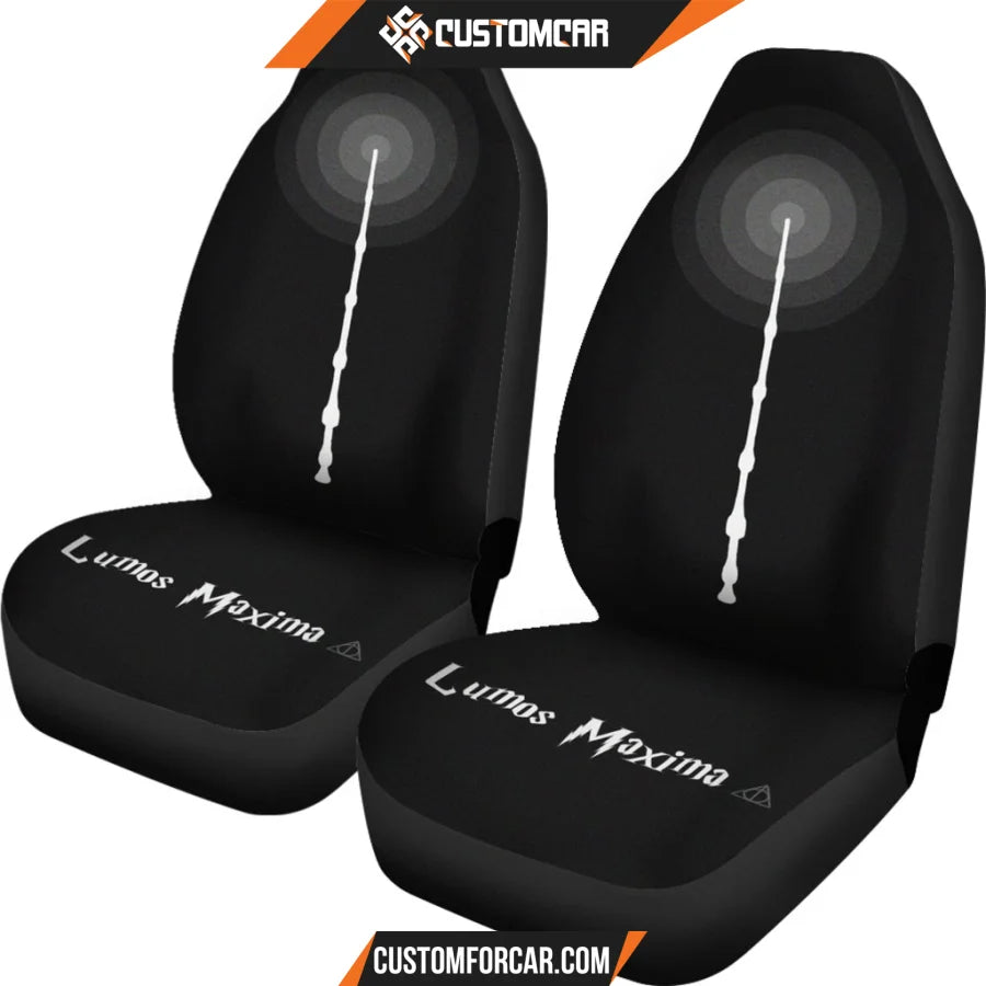 Harry Potter Car Seat Covers | Lumos Maxima Black Seat Covers R021907 DECORINCAR 2