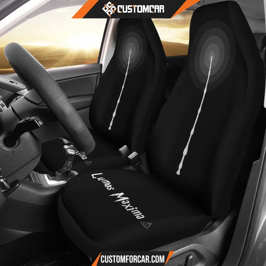 Harry Potter Car Seat Covers | Lumos Maxima Black Seat Covers R021907 DECORINCAR 1