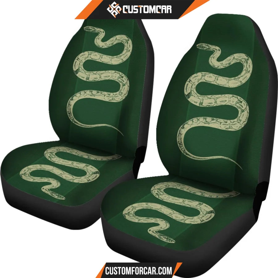 Harry Potter Car Seat Covers | Slytherin Big Snake Green Seat Covers R011616 DECORINCAR 2