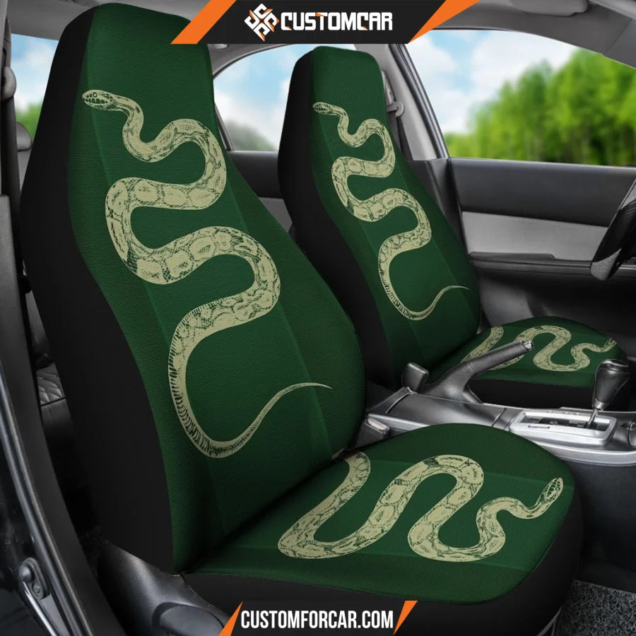 Harry Potter Car Seat Covers | Slytherin Big Snake Green Seat Covers R011616 DECORINCAR 3