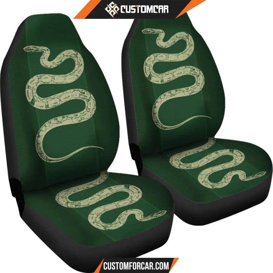 Harry Potter Car Seat Covers | Slytherin Big Snake Green Seat Covers R011616 DECORINCAR 4