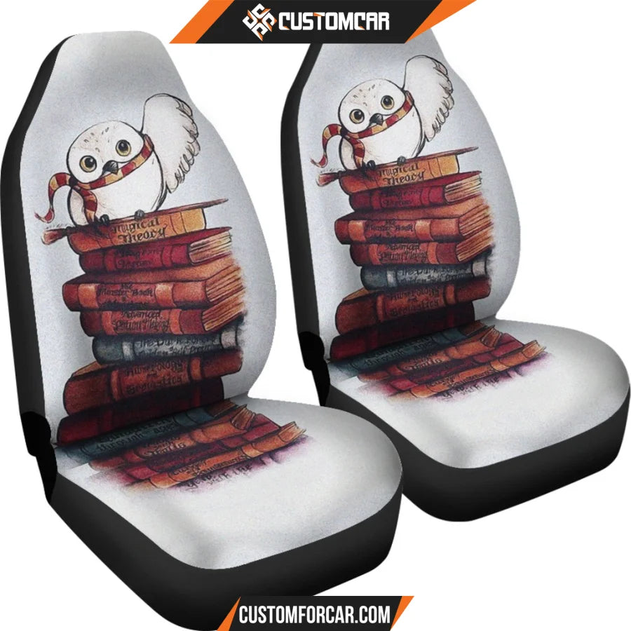 Harry Potter Car Seat Covers | Potter White Owl Book Block Seat Covers R011614 DECORINCAR 4