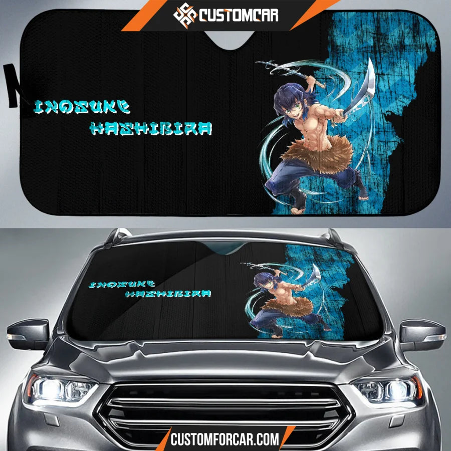 Hashibira Inosuke Demon Slayer Car Sun Shade Anime Car