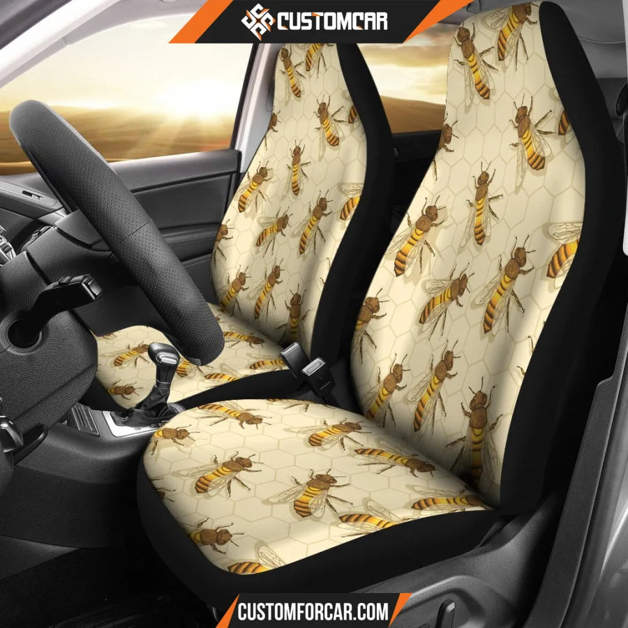 Honey Bee Animal Car Seat Covers 2 - Car Seat Covers - Honey