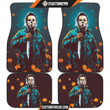 Horror Movie Car Floor Mats | Michael Myers In Forest Leaves