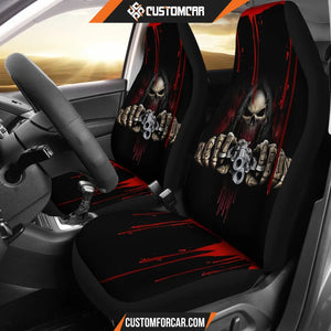 Horror Movie Car Seat Covers Death Reaper Holding Gun