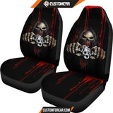 Horror Movie Car Seat Covers Death Reaper Holding Gun