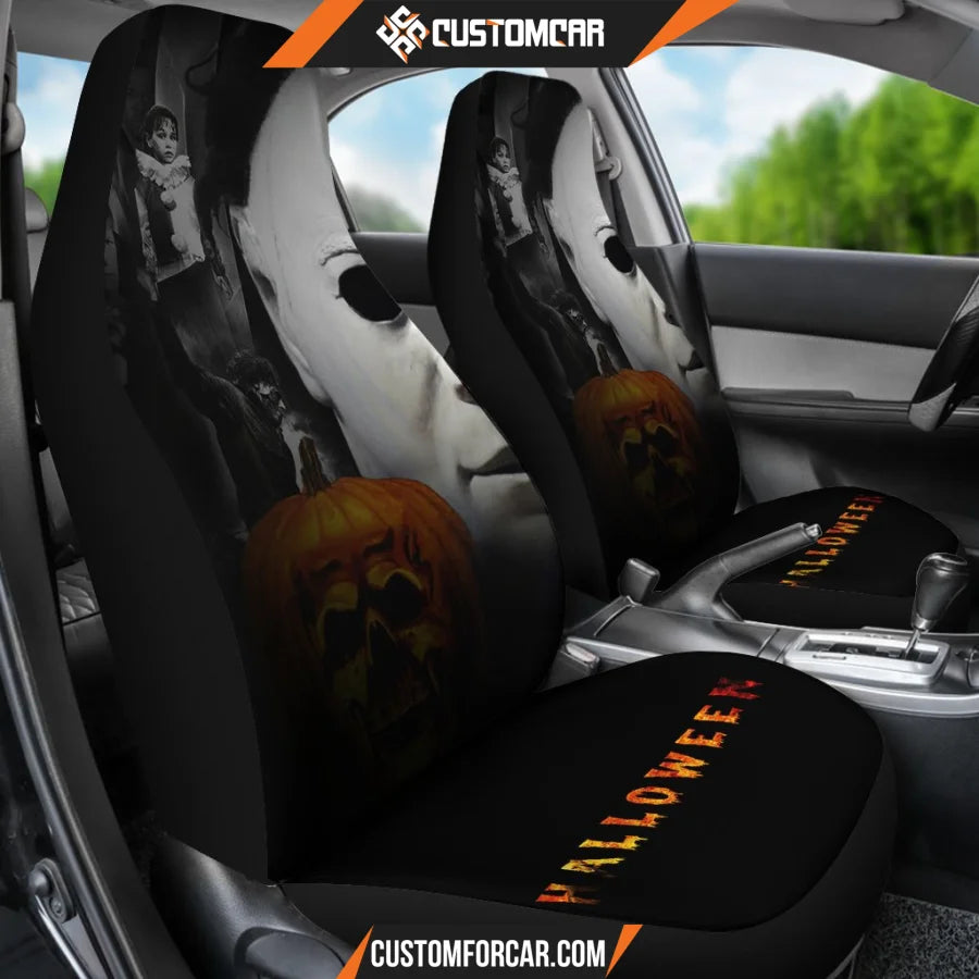 Horror Movie Car Seat Covers Michael Myers Victims White