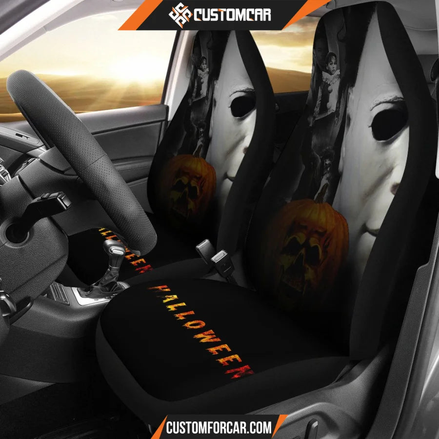 Horror Movie Car Seat Covers Michael Myers Victims White