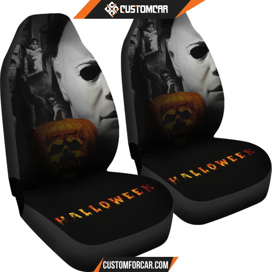 Horror Movie Car Seat Covers Michael Myers Victims White
