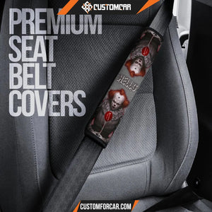 Horror Movie Seat Belt Covers IT Pennywise Black White Hello