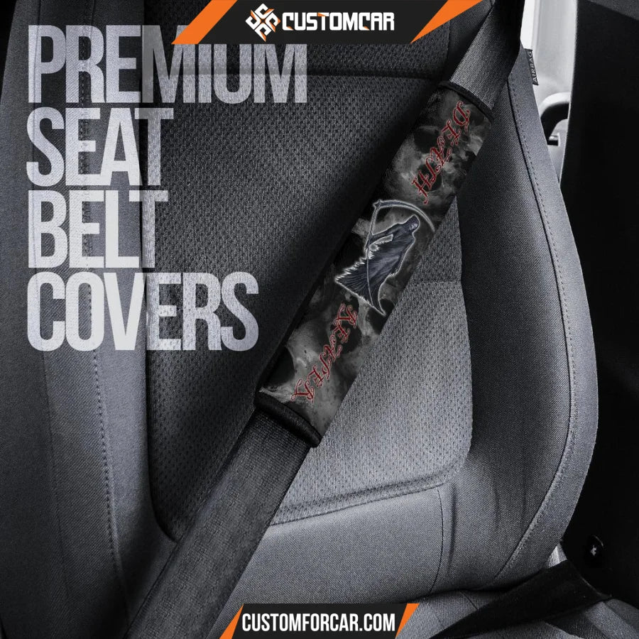 Horror Movie Seat Belt Covers Reaper Death Skulls Background