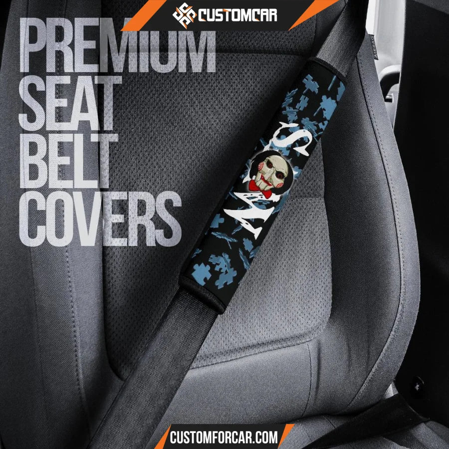 Horror Movie Seat Belt Covers Saw Clown Face Jigsaw Puzzle 