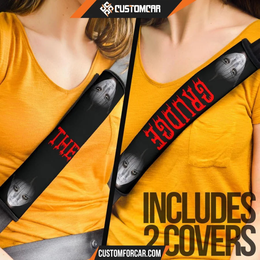 Horror Movie Seat Belt Covers The Grudge Female Face Black 