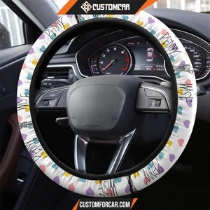 Horror Movie Steering Wheel Cover Black White Pennywise With