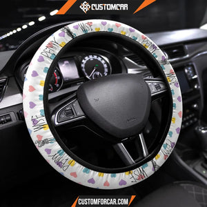 Horror Movie Steering Wheel Cover Black White Pennywise With