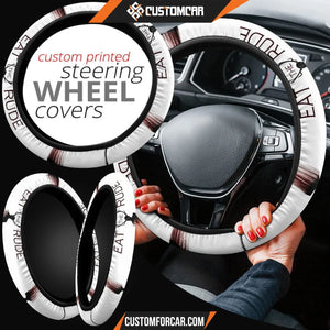 Horror Movie Steering Wheel Cover Eat The Rude Human With 