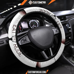 Horror Movie Steering Wheel Cover Eat The Rude Human With 