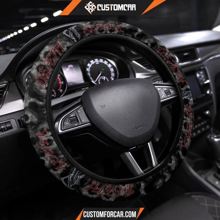 Horror Movie Steering Wheel Cover - Reaper Death Skulls 