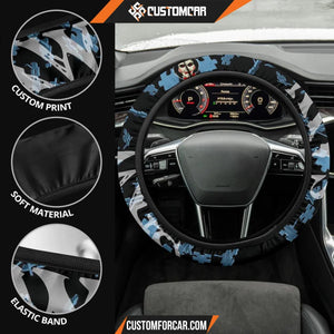 Horror Movie Steering Wheel Cover Saw Clown Face Jigsaw 