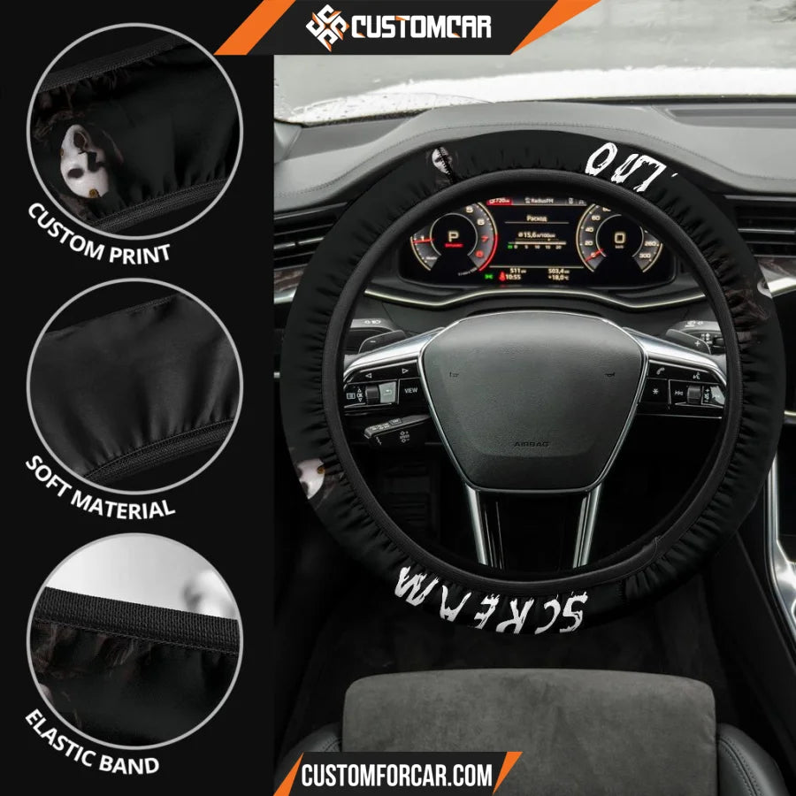 Horror Movie Steering Wheel Cover Scream Out Screaming Ghost