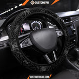 Horror Movie Steering Wheel Cover Slender Man Mind Black And