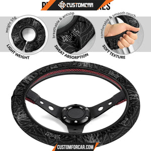 Horror Movie Steering Wheel Cover Slender Man Mind Black And