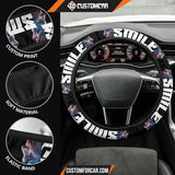 Horror Movie Steering Wheel Cover Smile Joker Crying Black 