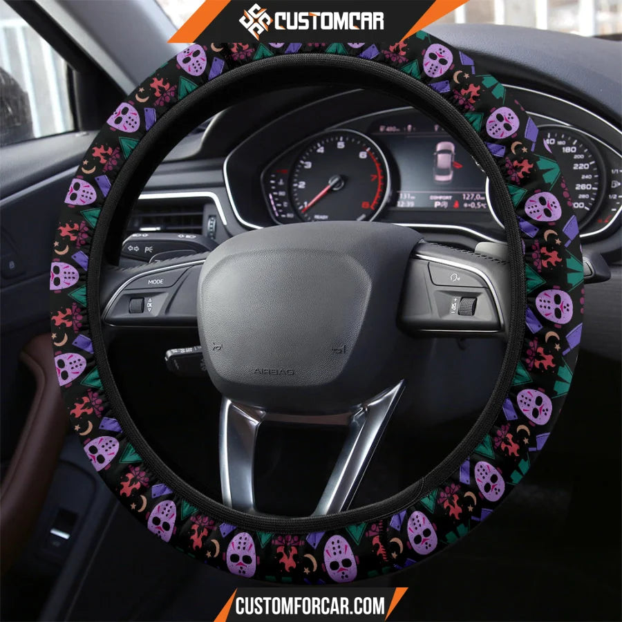 Horror Movies Steering Wheel Cover | Jason Voorhees Campfire