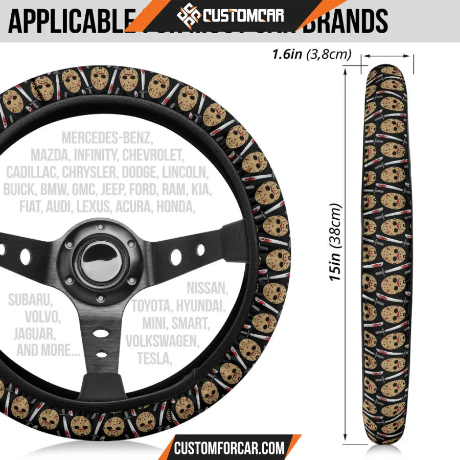 Horror Movies Steering Wheel Cover | Jason Voorhees