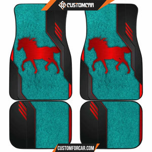 Horse Metallic Texture Car Floor Mats Custom Car Decoration