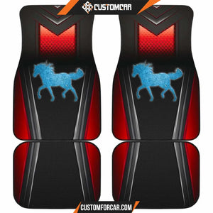 Horse Metallic Texture Car Floor Mats Custom Car Decoration