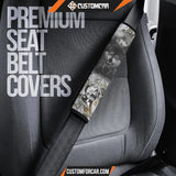 Howling Wolf Seat Belt Covers Custom Animal Car Accessories 