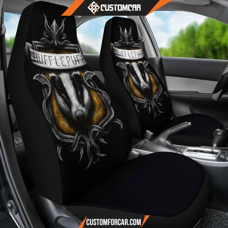 Hufflepuff Crest Harry Potter Car Seat Covers - Car Seat 
