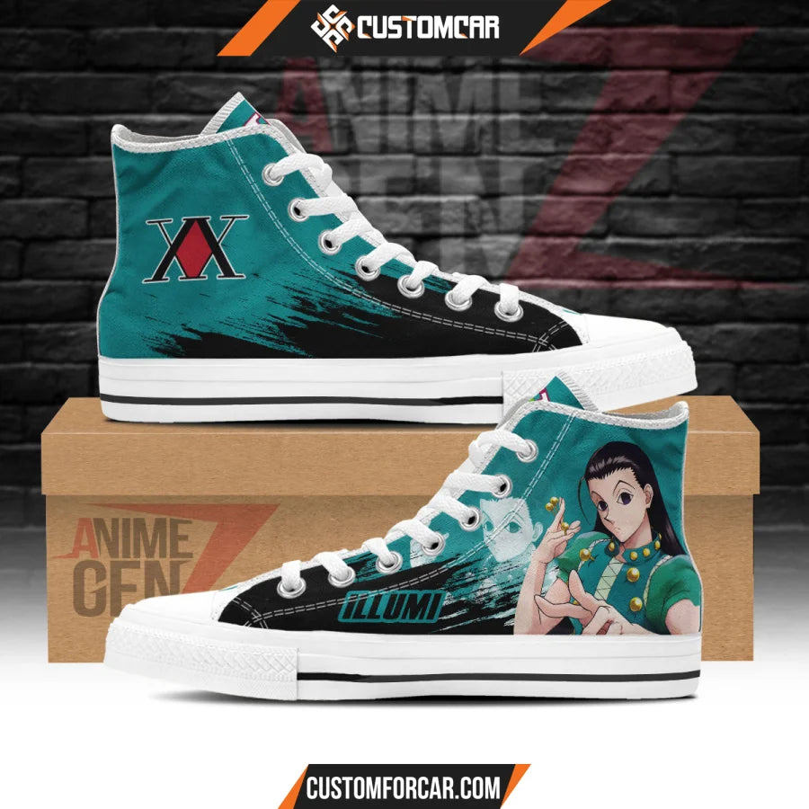 Hunter x Hunter Illumi Zoldyck High Top Shoes Custom Anime