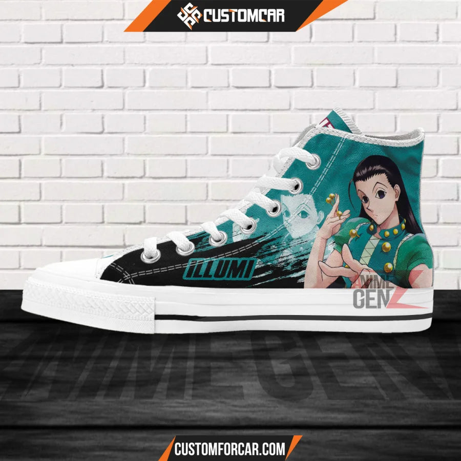 Hunter x Hunter Illumi Zoldyck High Top Shoes Custom Anime