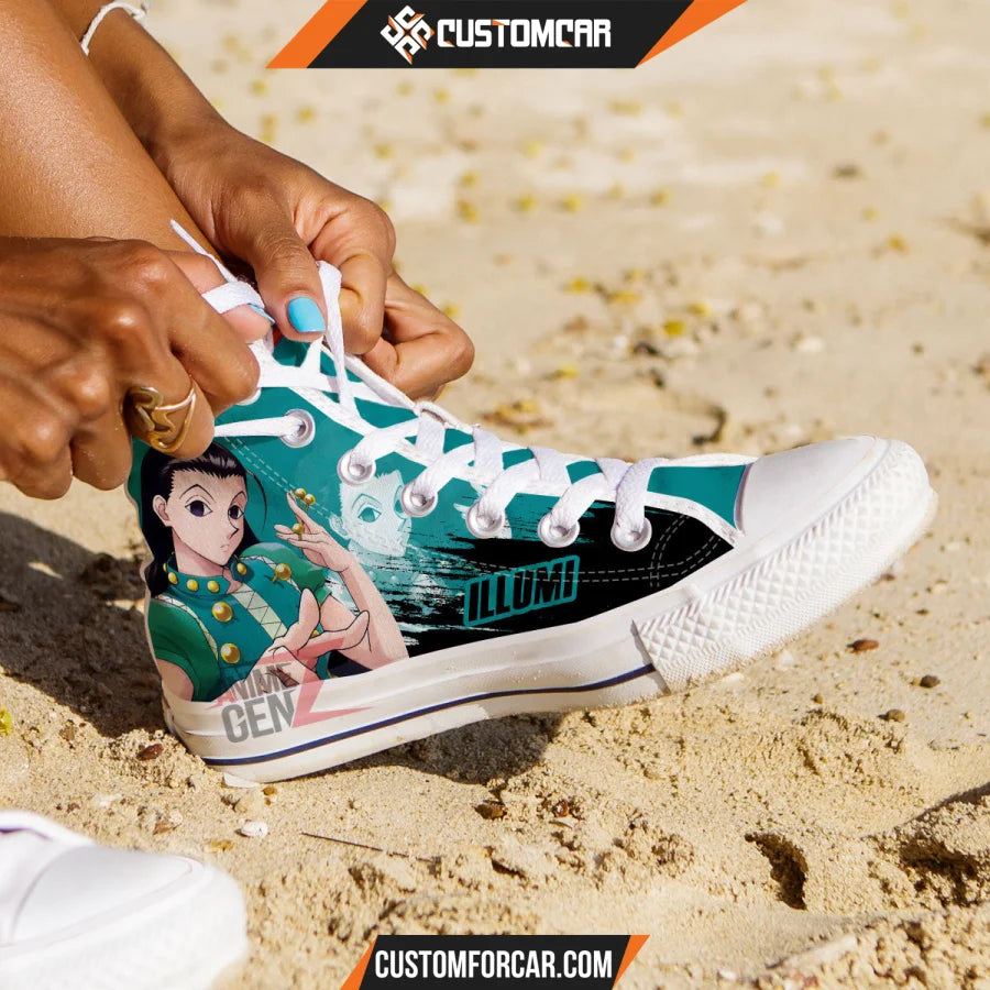 Hunter x Hunter Illumi Zoldyck High Top Shoes Custom Anime