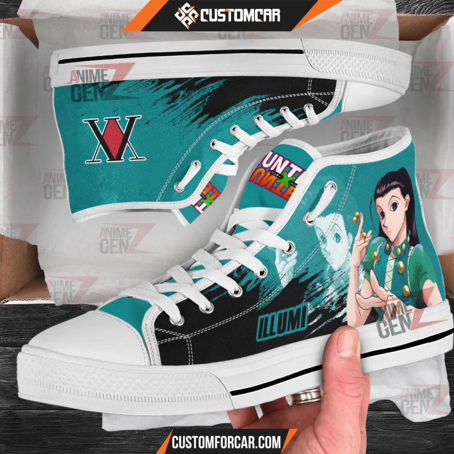 Hunter x Hunter Illumi Zoldyck High Top Shoes Custom Anime