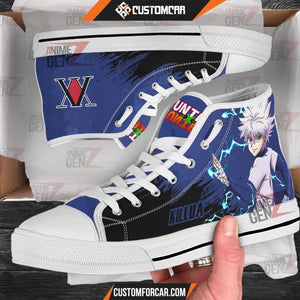 Hunter x Hunter Zoldyck Killua High Top Shoes Custom Anime