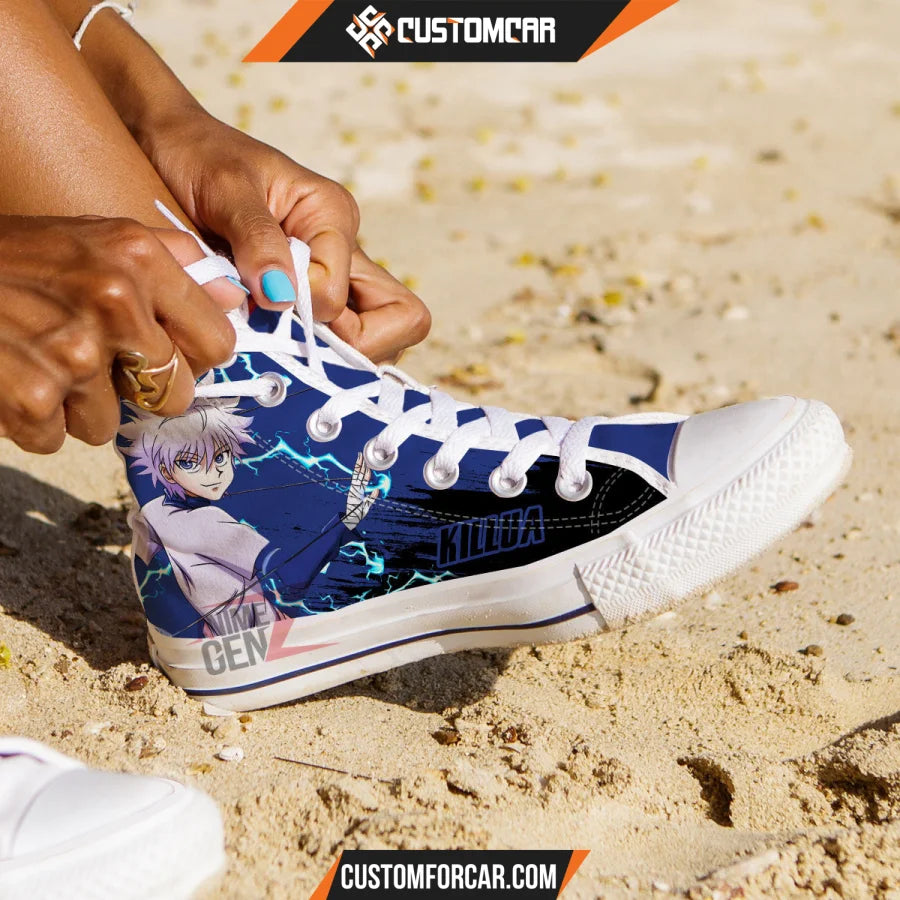 Hunter x Hunter Zoldyck Killua High Top Shoes Custom Anime