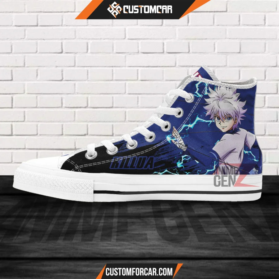 Hunter x Hunter Zoldyck Killua High Top Shoes Custom Anime