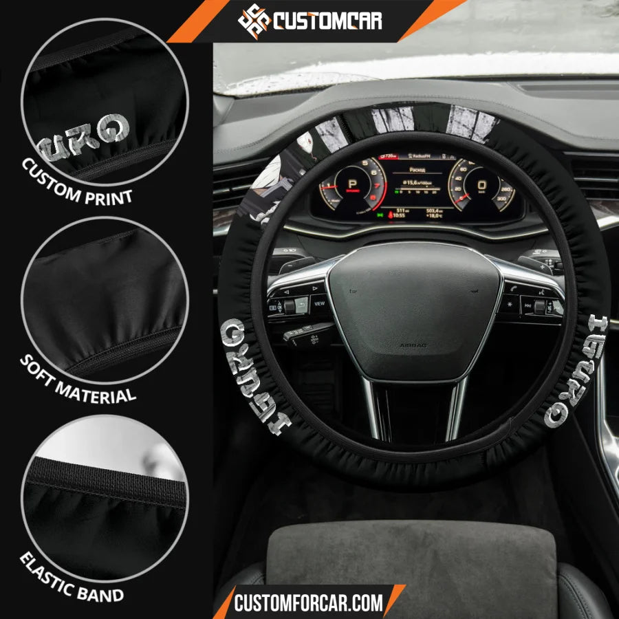 Iguro Obanai Demon Slayer Steering Wheel Cover Anime Car