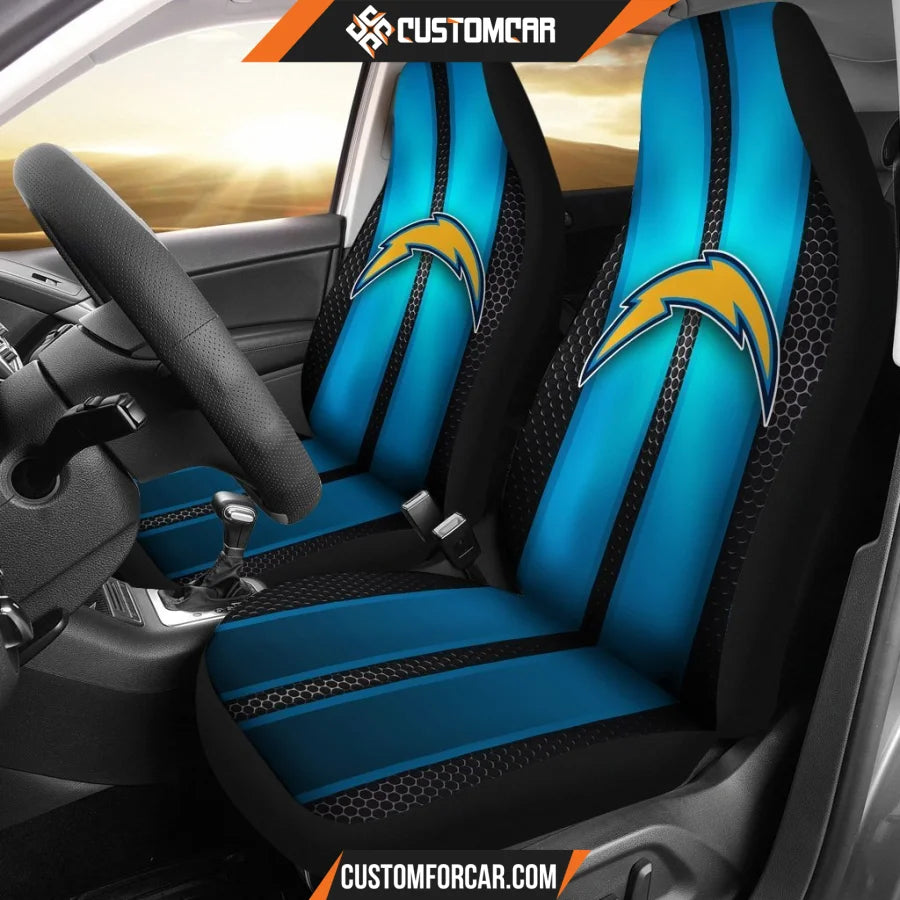 Incredible Line Pattern Los Angeles Chargers Logo Car Seat 