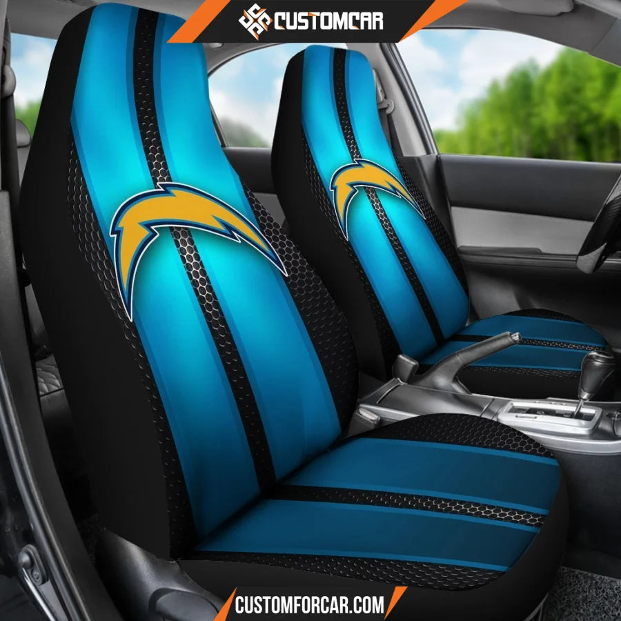 Incredible Line Pattern Los Angeles Chargers Logo Car Seat 