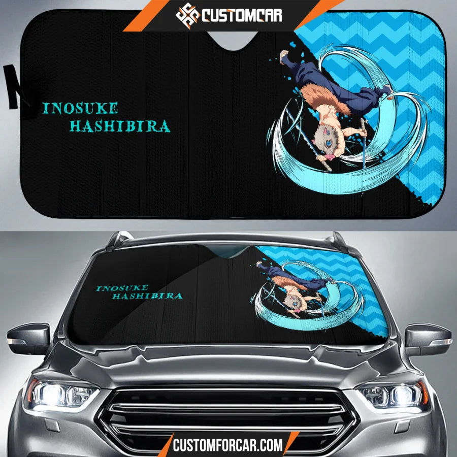 Inosuke Hashibira Demon Slayer Car Sun Shade Anime Car