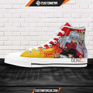 Inuyasha Kagome And Inuyasha High Top Shoes Custom Anime