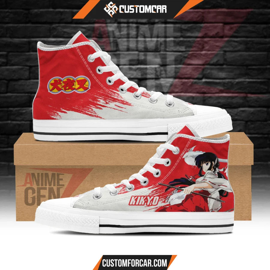 Inuyasha Kikyo High Top Shoes Custom Anime Shoes